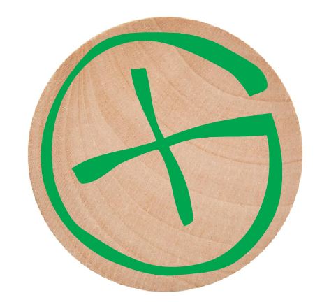 Geocaching Wooden Nickel Green 1.5" Collectible WN11