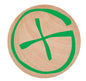 Geocaching Wooden Nickel Green 1.5" Collectible WN11