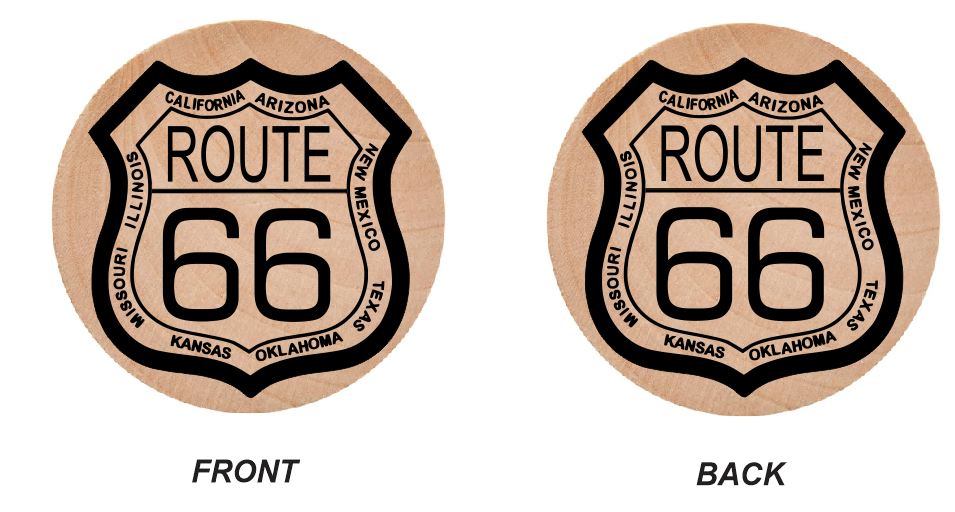 Route 66 Wooden Nickel 1.5" Collectible WN14