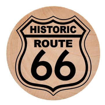 Historic Route 66 Wooden Nickel 1.5" Collectible WN15