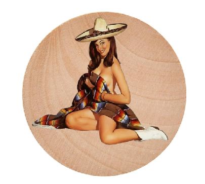 Pinup Girl Wooden Nickel 1.5" Collectible WN16