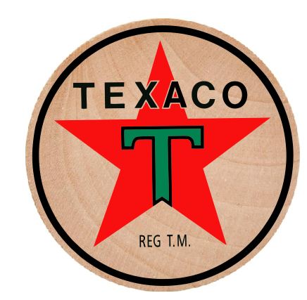 Texaco Gasoline Wooden Nickel 1.5" Collectible WN18