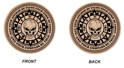 Pirate Skull Wooden Nickel 1.5" Collectible WN21