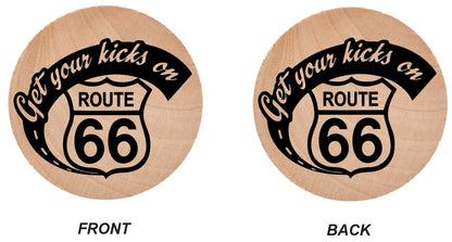 WN23 Route 66 Wooden Nickel 1.5" Collectible