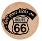 WN23 Route 66 Wooden Nickel 1.5" Collectible