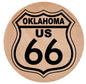 WN26 Route 66 Wooden Nickel 1.5" Collectible Oklahoma