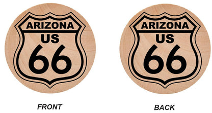 WN28 Route 66 Wooden Nickel 1.5" Collectible Arizona