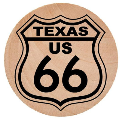 WN31 Route 66 Wooden Nickel 1.5" Collectible Texas