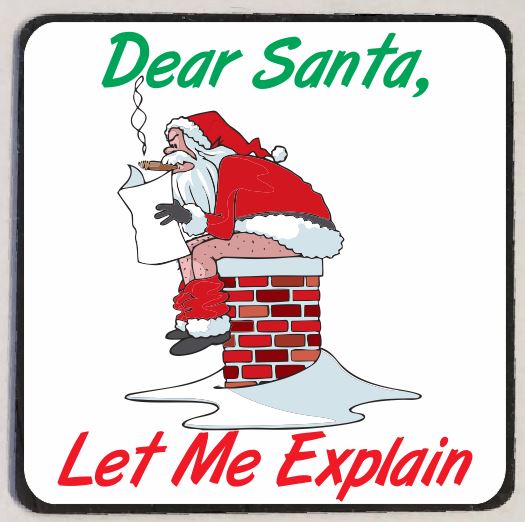 M167 Dear Santa Pooping Funny Magnet - Iris Fashion Jewelry