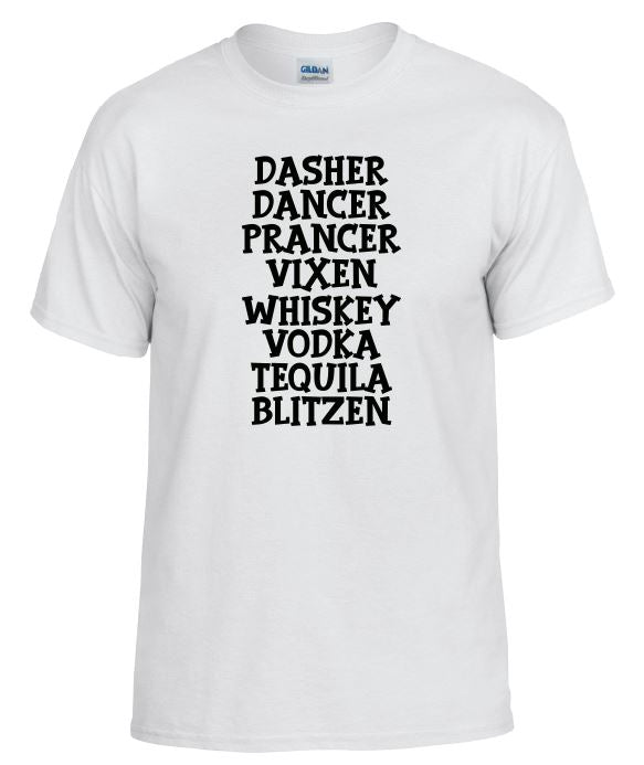 TS45 Dasher Dancer Prancer White T-Shirt