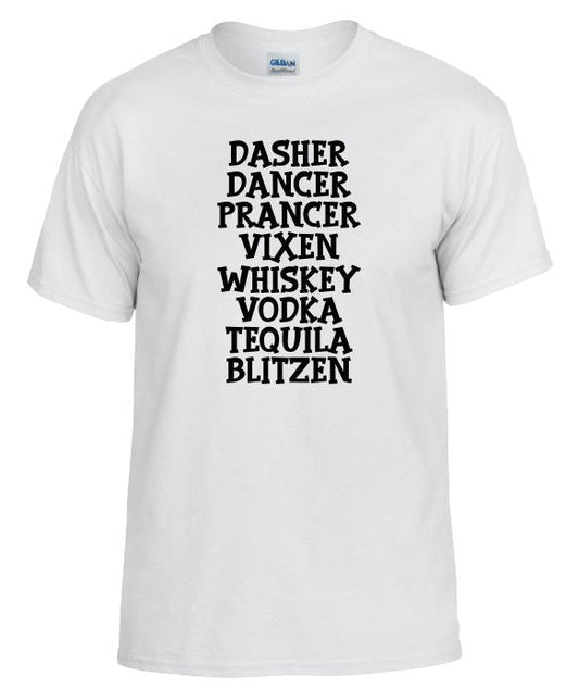 TS45 Dasher Dancer Prancer White T-Shirt