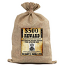 BUR26 Coin Collector Wanted Poster Burlap Bag The Apache Kid