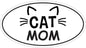 ST-D7272 Cat Mom Oval Bumper Sticker