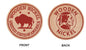 Buffalo Indian Head Wooden Nickel Red 1.5" Collectible WN01