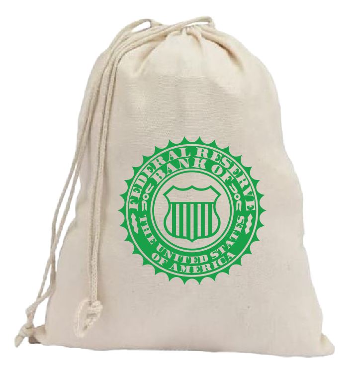 CB02 Canvas Bag Vintage Style Federal Reserve Of The United States Bank Bag