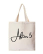 Canvas Tote Bag Book Bag After 5 #1