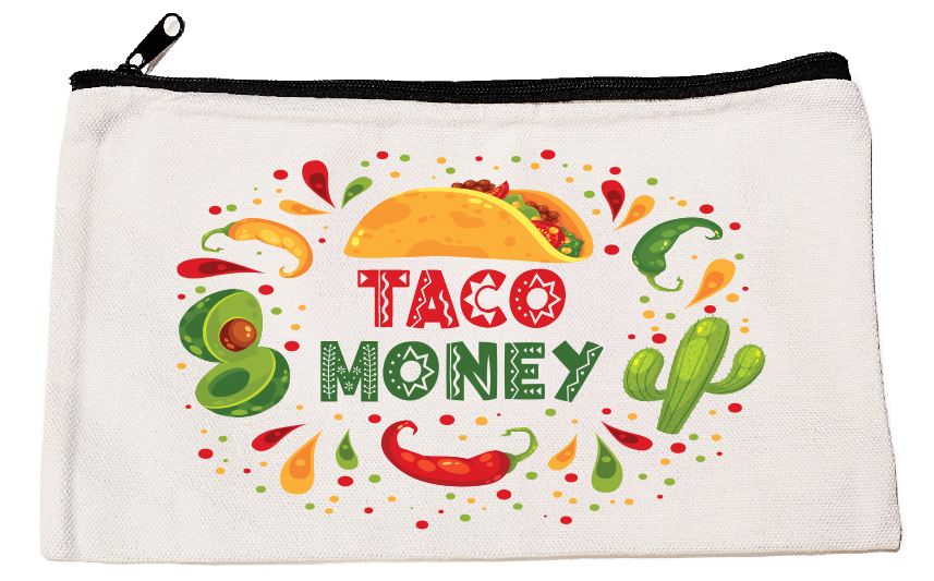 ZB06 Taco Money Canvas Zipper Bag