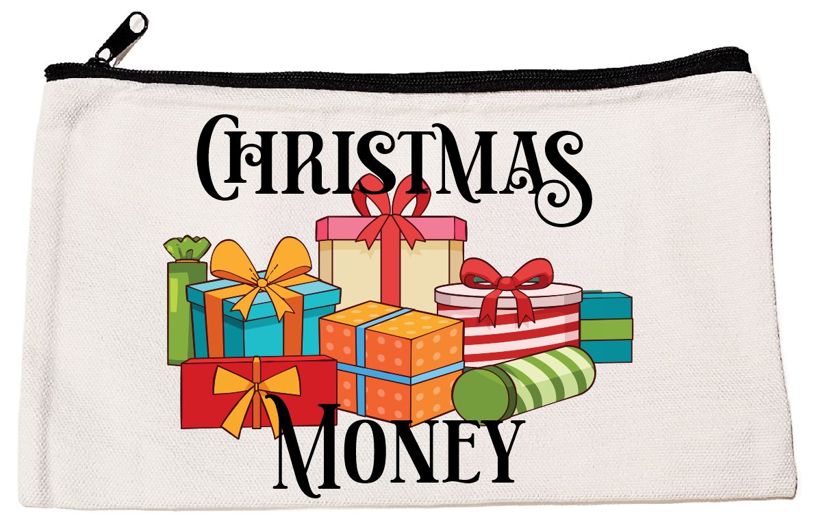 ZB10 Christmas Money Canvas Zipper Bag